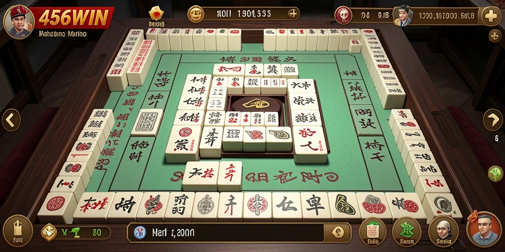 Tangkapan layar gameplay Mahjong 456WIN yang seru dan menarik.