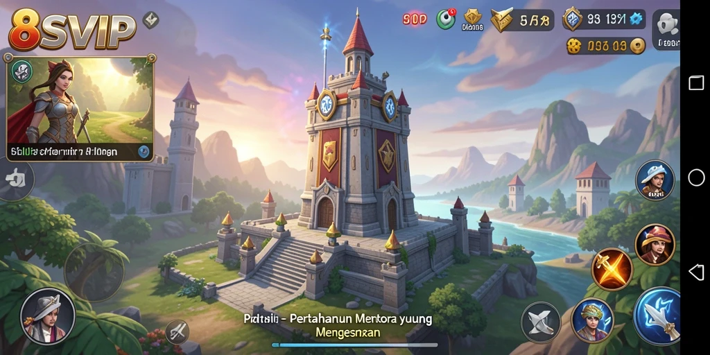 Tangkapan layar gameplay Tower Defense yang mendebarkan di 8SVIP.
