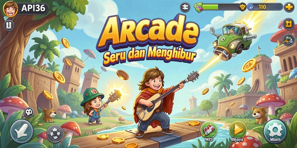 Tampilan gameplay seru dalam API36 dengan aksi yang penuh warna.