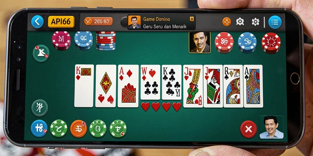 Tampilan gameplay seru dalam permainan Domino API66.