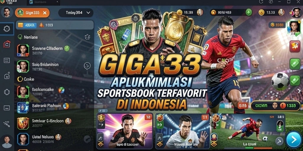 Screenshot GIGA33 menampilkan gameplay menarik dari taruhan olahraga.