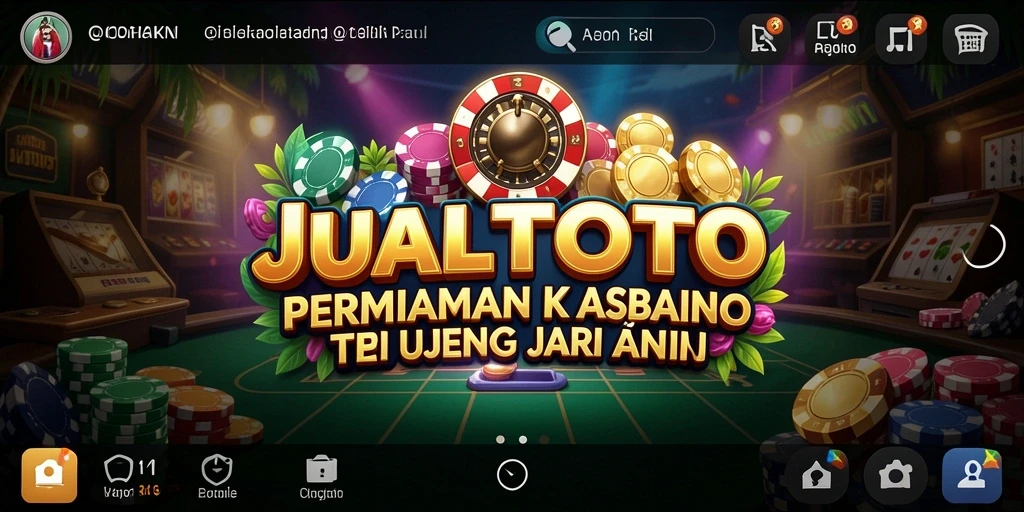 Screenshot utama JUALTOTO menampilkan keseruan gameplay Kasino dengan grafis yang menakjubkan.