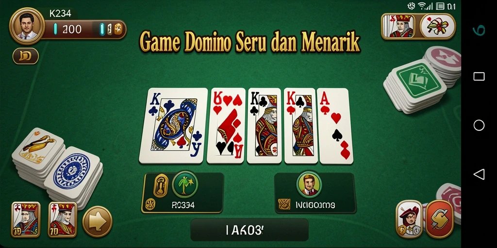 Tampilan gameplay seru K234 dengan nuansa domino yang menawan.