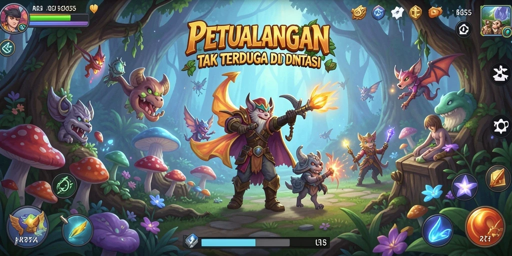 Gameplay mendebarkan di dunia petualangan RK55.