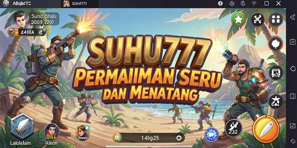 Tampilan gameplay seru dari SUHU777 dengan aksi Arcade menegangkan.