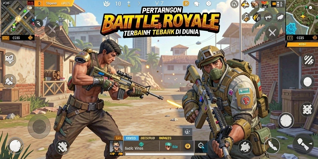 Gameplay mendebarkan VC55 dalam pertempuran Battle Royale.
